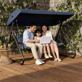 3-Seat Outdoor Convertible Swing Glider by Garvee