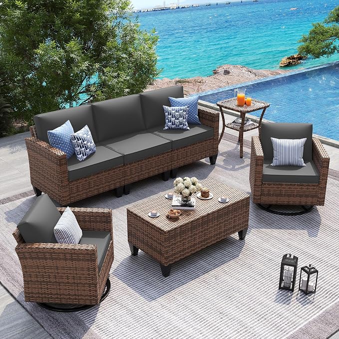 UDPATIO Patio Furniture Set, 5 Pieces Outdoor Conversation Sets by UDPATIO