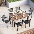 Sophia & William Patio Dining Set Outdoor Table and Chairs 7 Piece Metal Patio by SophiaWilliam