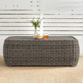 CHITA Wicker Patio Coffee Table, 41” All-Weather Rattan Outdoor Coffee Table by CHITALIVING