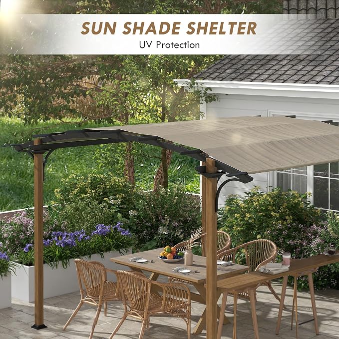 Outsunny 12' x 10' Outdoor Pergola, Pergola Canopy - Image 3