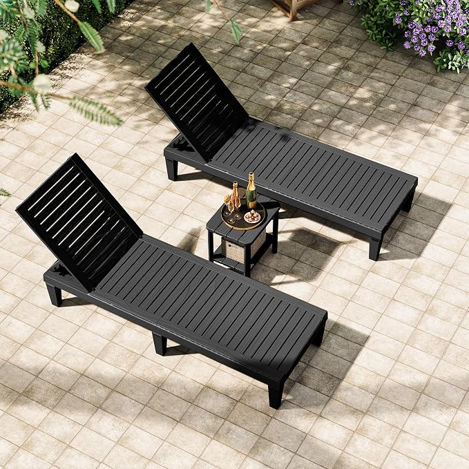 Adirondack Square Outdoor Side Table Set of 2, 2-Tier Small Outdoor Table - Image 2