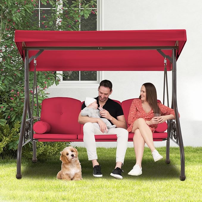 GYUTEI 3-Seat Outdoor Patio Swing - Image 8
