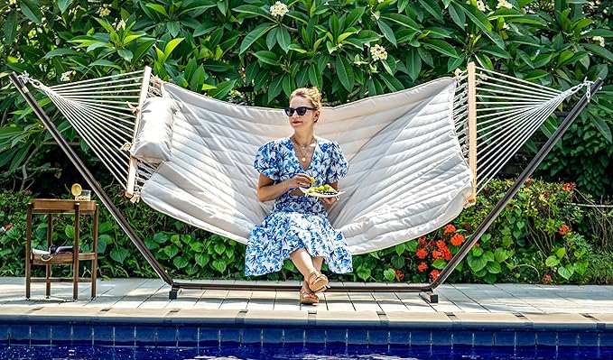 Lazy Daze Hammocks 2 Person Hammock Pad and Pillow Set, Double Polyester - Image 6