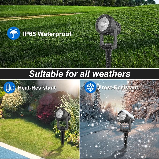 Solar Spot Lights Outdoor, 4-in-1 Solar Landscape Spotlight Waterproof 9.8ft - Image 8