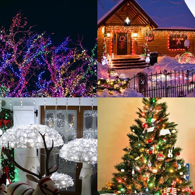 Solar String Lights Outdoor, 99 Feet 300 LEDs 8 Modes Solar Fairy Lights - Image 6