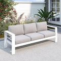 Solaste Outdoor Couch Aluminum Patio Furniture Sofa, 3-Seat All-Weather Metal by Solaste