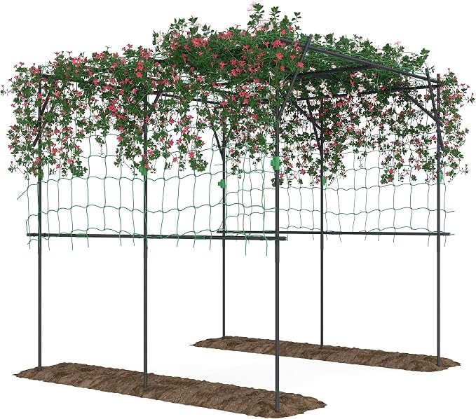 Outsunny Garden Arch Trellis, 7.3 FT Tall Plant Trellis Support, Outdoor by Outsunny