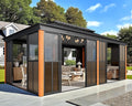 EROMMY 12' X 20' Hardtop Sunroom, Galvanized Steel Double Roof Gazebo Solarium by EROMMY