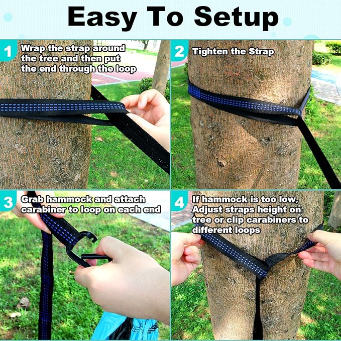 SZHLUX Camping Hammock Double & Single Portable Hammocks - Image 5