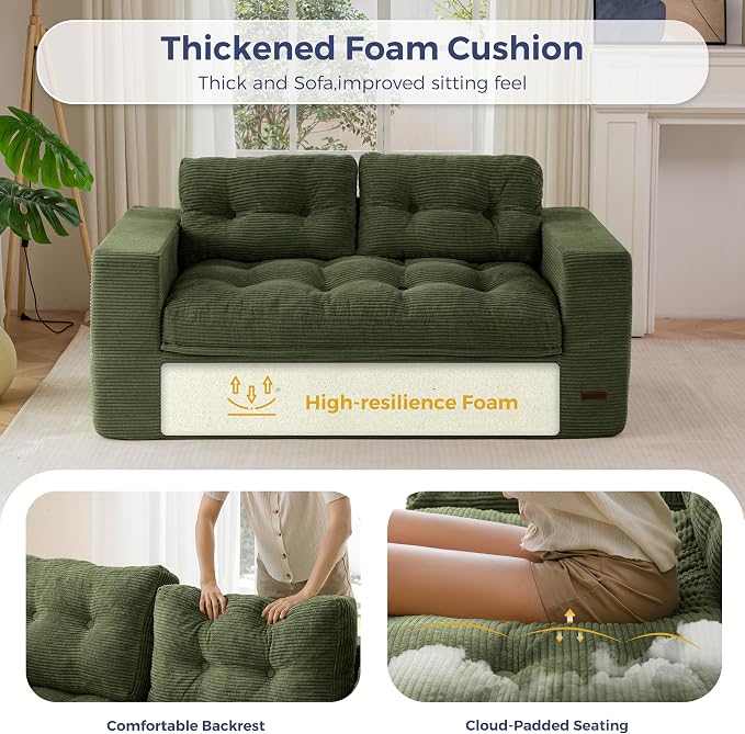 MAXYOYO 63" Loveseat Sofa Couch - Image 4