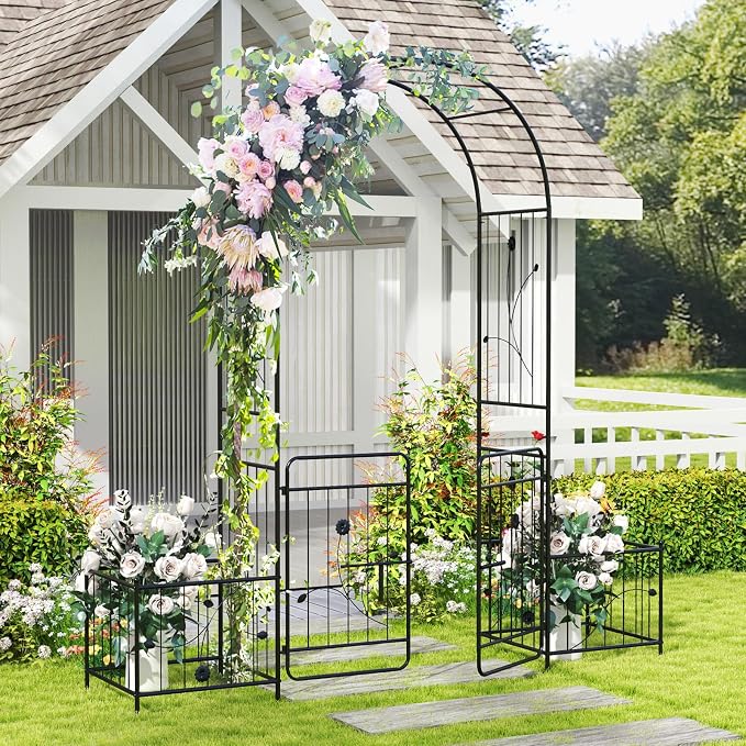Giantex Garden Arch with Planter - Image 2