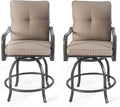 Kozyard Isabella Outdoor Swivel Bar Chairs, Counter Height Patio Bar Stools Set by Kozyard
