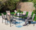 Sophia & William 7 Pieces Patio Dining Set, 6 Quick Dry Textilene Chairs and a by SophiaWilliam