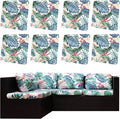 8Pcs Outdoor Cushion Covers, Patio Cushion Covers, Stretch Elastic Slipcovers by dreahoteztil
