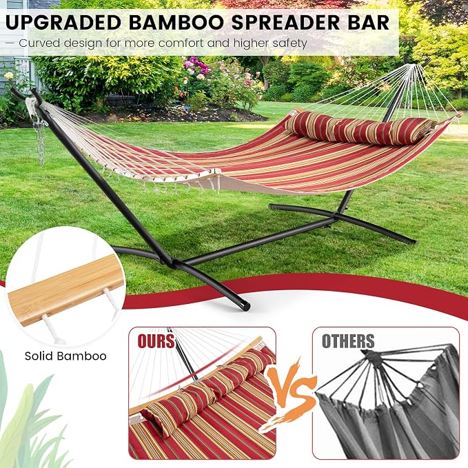 Tangkula 11FT Double Hammock, Heavy Duty Outdoor Hammock - Image 5