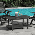 Adirondack Outdoor Patio Table-2 Tier Outside Table Irregular Grey Coffee Table by MINPINSER