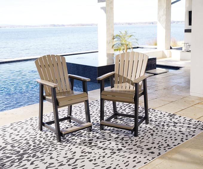 Signature Design by Ashley Outdoor Fairen Trail HDPE Patio Barstool - Image 2