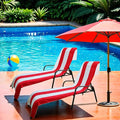 Superior Cabana Cotton Lounge Chair Cover, Outdoor Towel, Terry Cloth, Swim by SUPERIOR