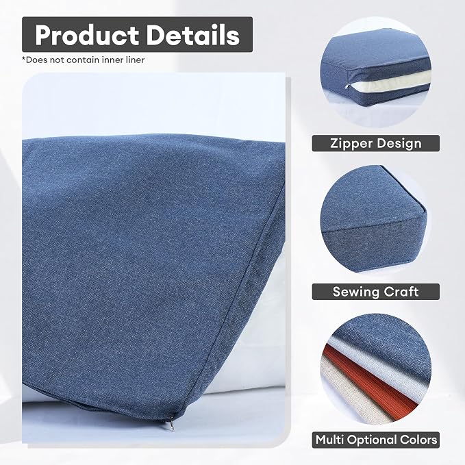 ovios Patio Cushion Covers, Waterproof Cushion Cover - Image 3