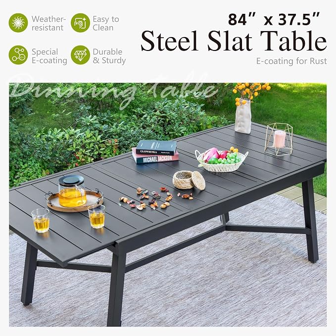 Sophia & William Patio Dining Set Outdoor Dining Set Patio Table and Chairs Set - Image 6