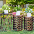 Y&M Nesting Side Table, Outdoor Decorative Garden Stool by YM