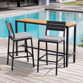 Crestlive Products Outdoor Bar Table and Chairs Set, 3 Piece Outside Patio Bar by CrestliveProducts