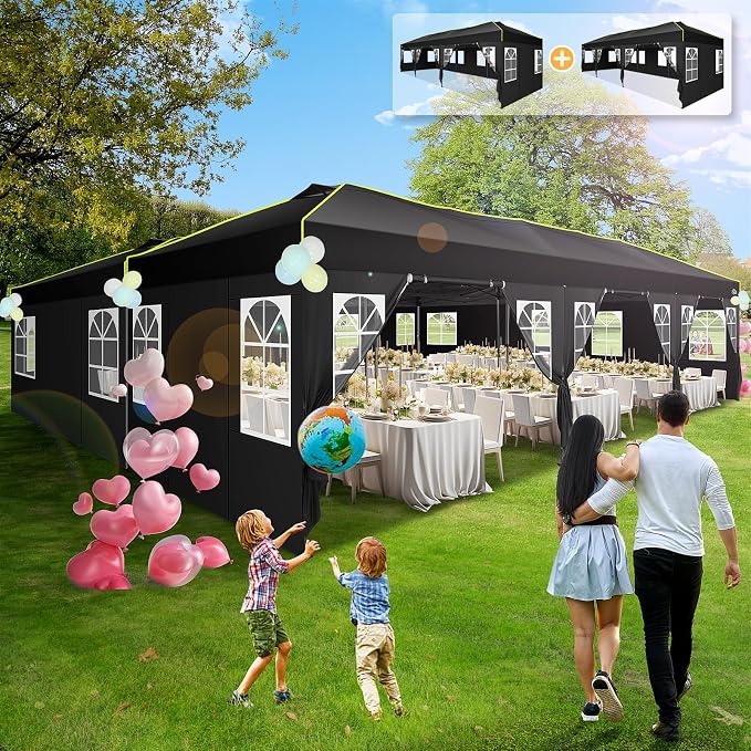 COBIZI 10x30 Pop Up Canopy Tent, Wedding Party Tent - Image 7