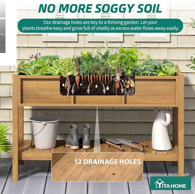 YITAHOME Raised Garden Bed Outdoor HDPE - Image 4
