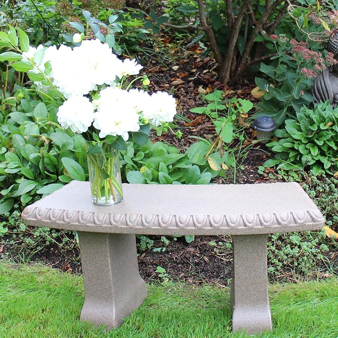 EMSCO Group Garden Bench Statue – Resin Construction - Image 8
