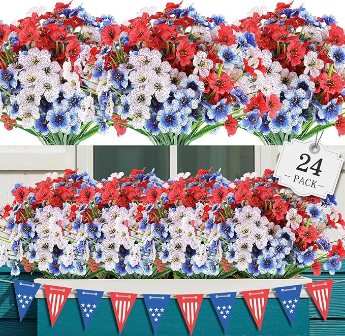 AGIRL 24 Bundles Artificial Flowers by AGIRL