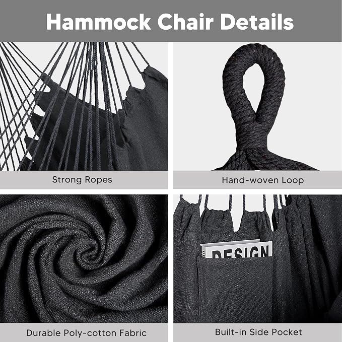 SUNCREAT 2-in-1 Convertible Backyard Fabric Hammock - Image 5