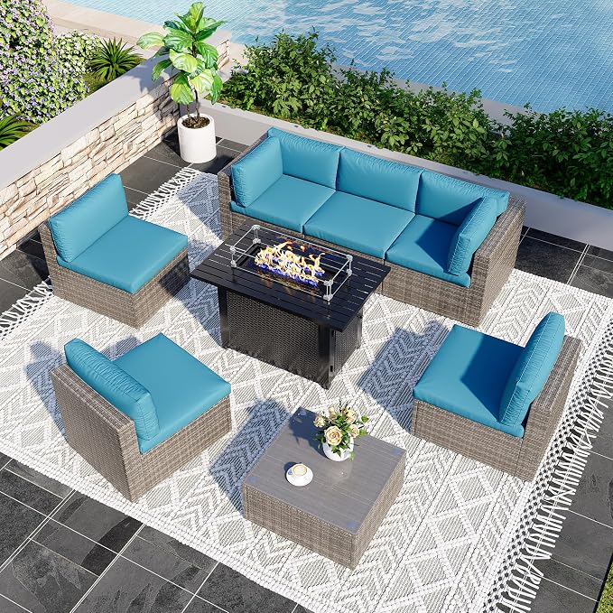 8 Pieces Outdoor Patio Furniture Set by MayinColor