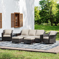 Joyside Wicker Patio Furniture Sets, 6 Pieces Upgraded Large Size Outdoor by Joyside