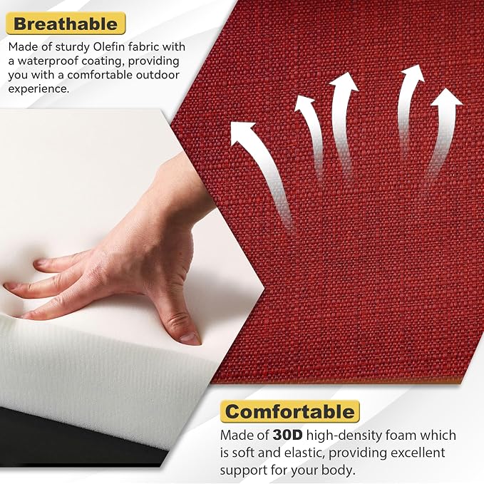 Outdoor Chaise Lounge Cushions, Olefin Lounge Cushion, Rainproof Color - Image 5