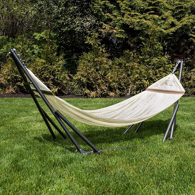 Best Home Fashion Hammock with Collapsible Steel Stand 450 lbs Capacity & - Image 5