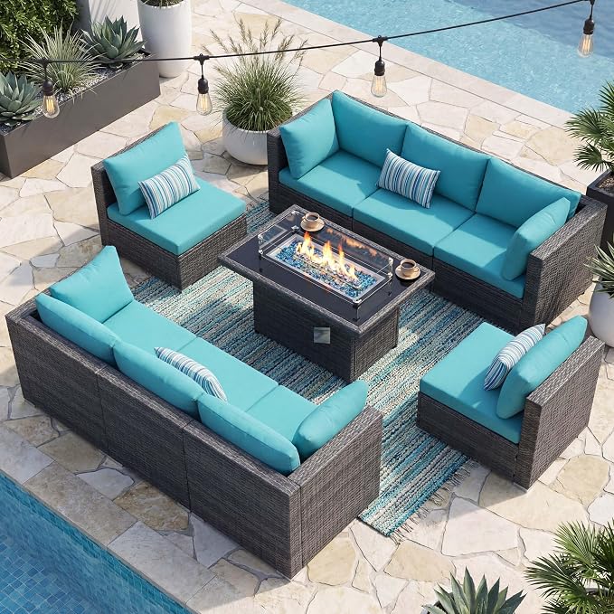 NICESOUL Extra-Large 9 Pcs Outdoor Patio Furniture Set - Image 2
