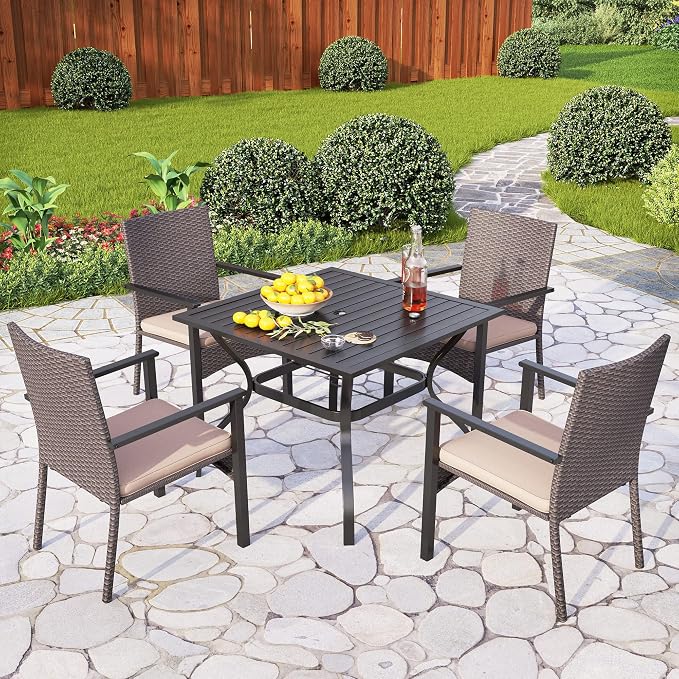 PHI VILLA 5 Piece Outdoor Dining Set - Image 5