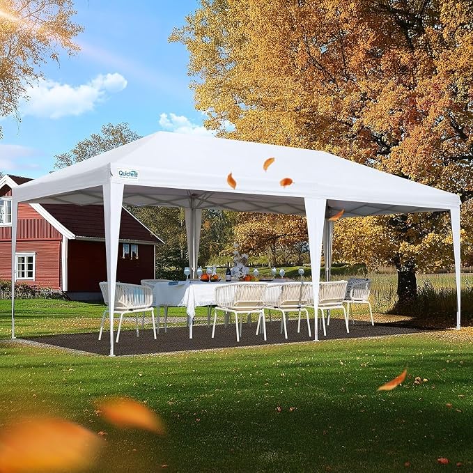 Quictent 10x20 Pop up Canopy Without Sidewalls Easy up Canopy Tent Instant by QUICTENT