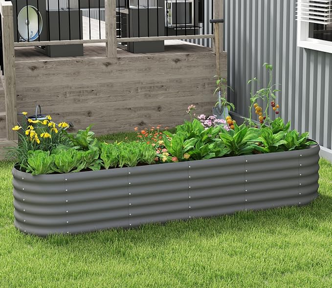 Galvanized Raised Garden Bed, Outdoor Planter Bed, Metal Planter Box - Image 8
