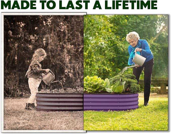 Plant & Plot Galvanized Raised Garden Beds Outdoor // 4×2×1 ft Planter Raised - Image 2