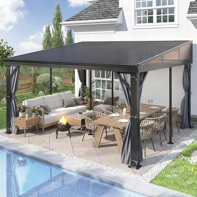 COVERONICS 12' X 14' Outdoor Lean to Gazebo by COVERONICS