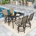 Sophia & William Outdoor Bar Set, Patio Bar Table and Chairs Set, All Weather by SophiaWilliam