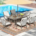 NATURAL EXPRESSIONS 7 Piece Patio Dining Table Outdoor Furniture Set by NaturalExpressions