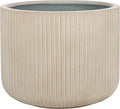 SAFAVIEH Outdoor Collection Lucca Beige Cement Ficonstone Planter Pot by SAFAVIEH