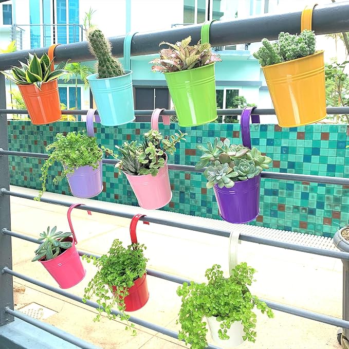 LaLaGreen Small Hanging Planters Outdoor - Image 4