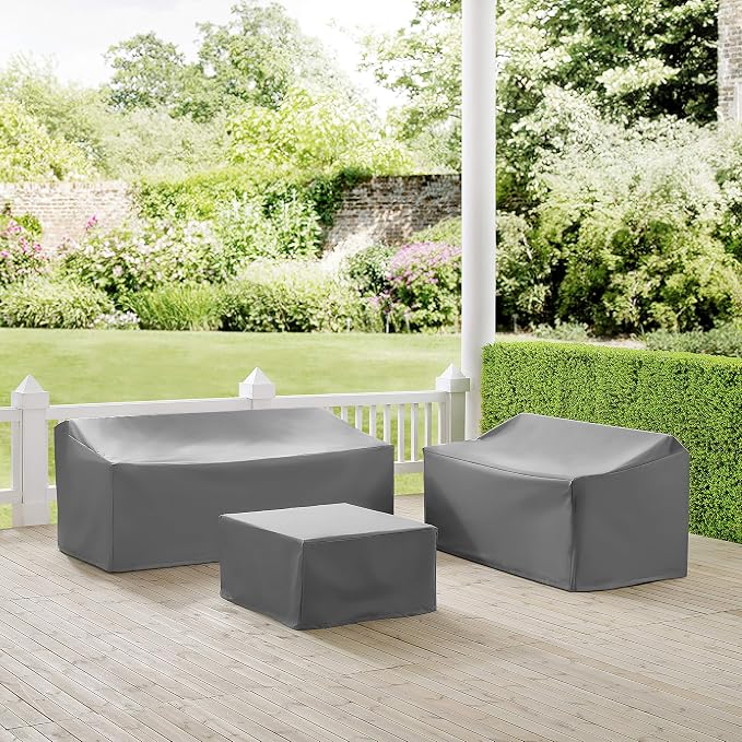 Crosley Furniture Patio Furniture Covers, Waterproof 3-Piece Cover Set - Image 3