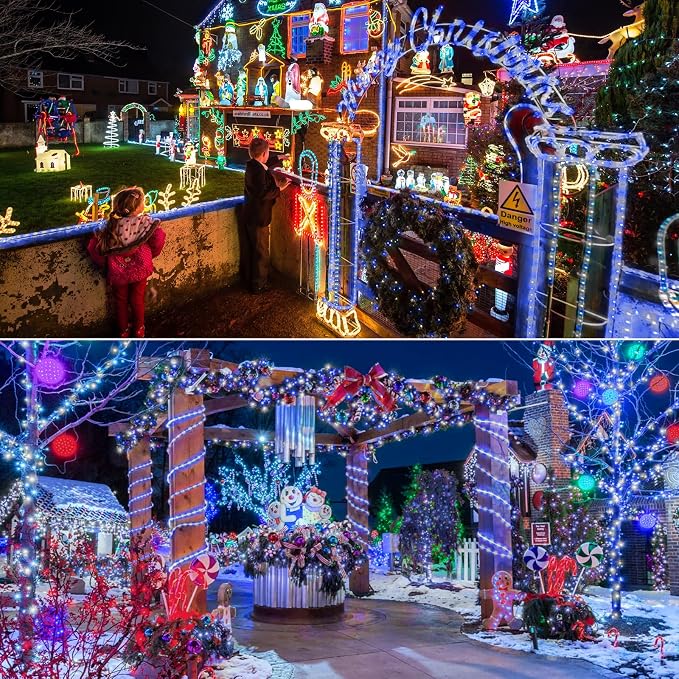 100ft LED Rope Lights Outdoor, 720 LED Connectable and Flexible Tube Lights - Image 2