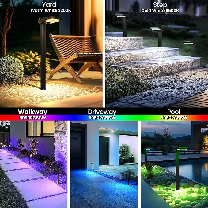 Solar Pathway Lights Outdoor, Smart Color Changing - Image 3