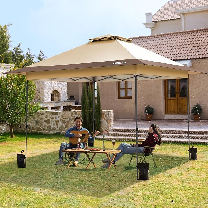 VIVOHOME10x10ft Pop Up Canopy Tent One Push Setup Outdoor Portable Shelter Tent - Image 2
